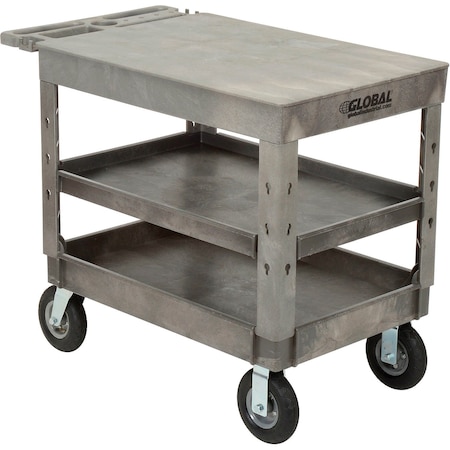 Global Industrial General Purpose Cart, Plastic, 44 in L, 25-1/2 in W, 35-1/2 in H 800331